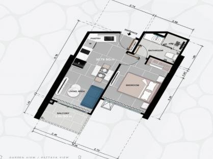 Copacabana Coral Reef  (RESALE 1 bed 13 floor)